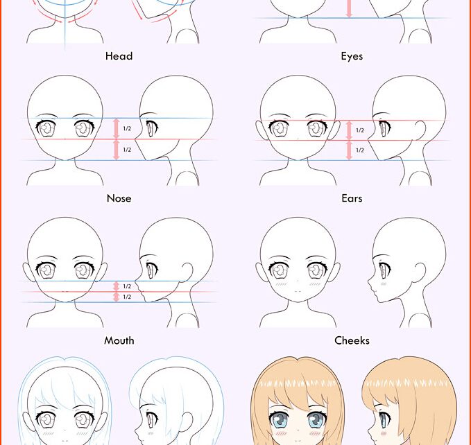 Step by Step Draw a Cute Anime Girl