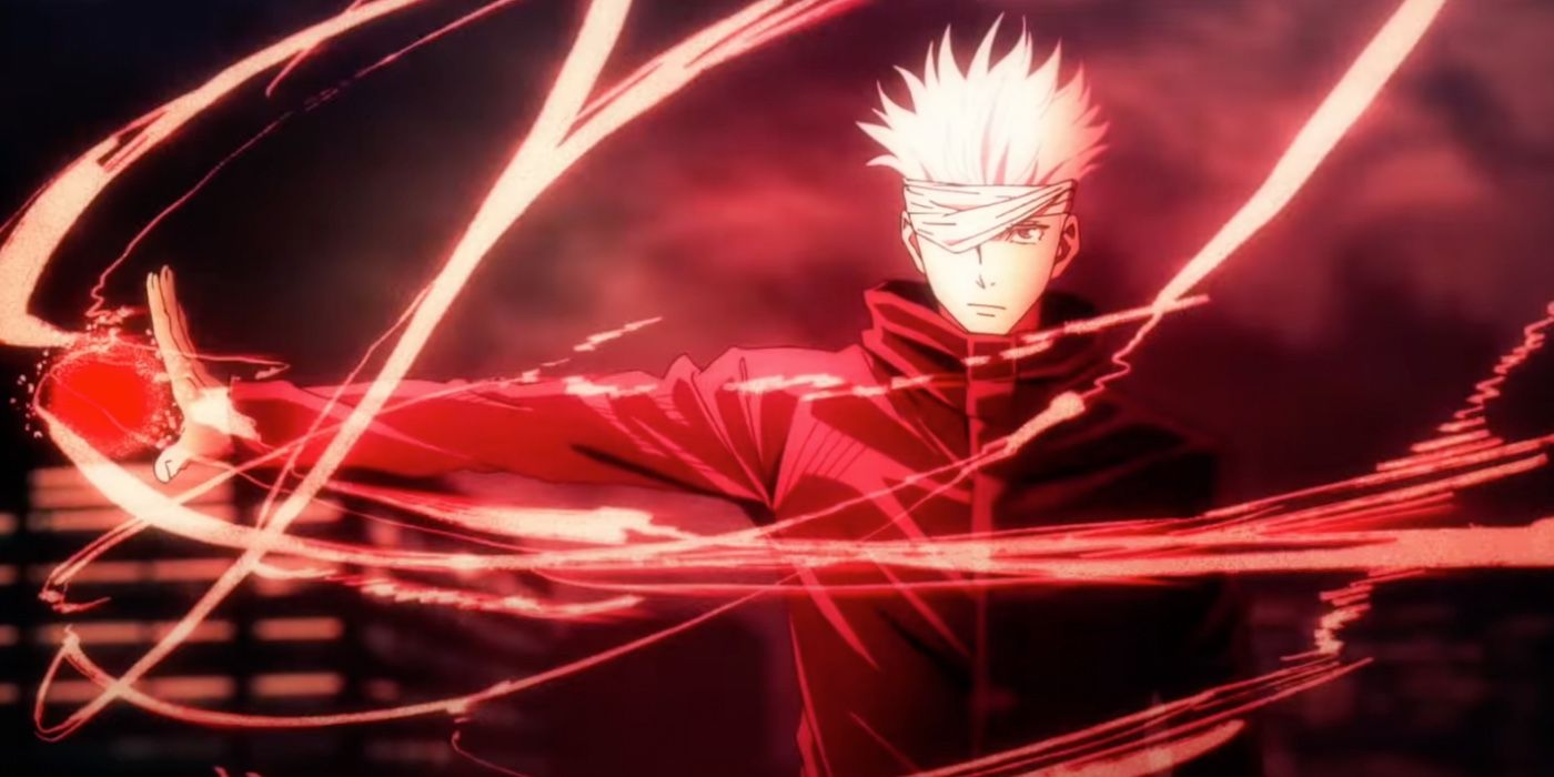 Gojo using his special attack in the Jujutsu Kaisen 0 movie