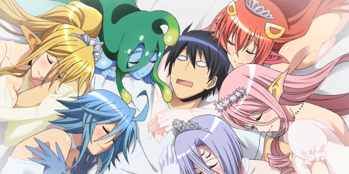 Kurusu and the Monster Girls in Monster Musume.