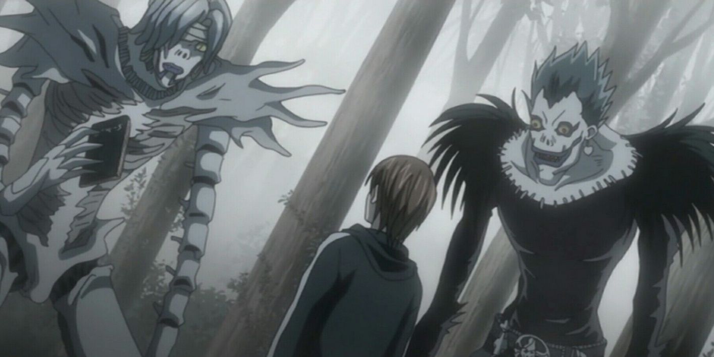 Light, Ryuk, and Rem in Death Note