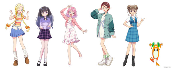 Character designs in ordinary clothes