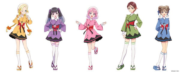 Character designs in uniforms